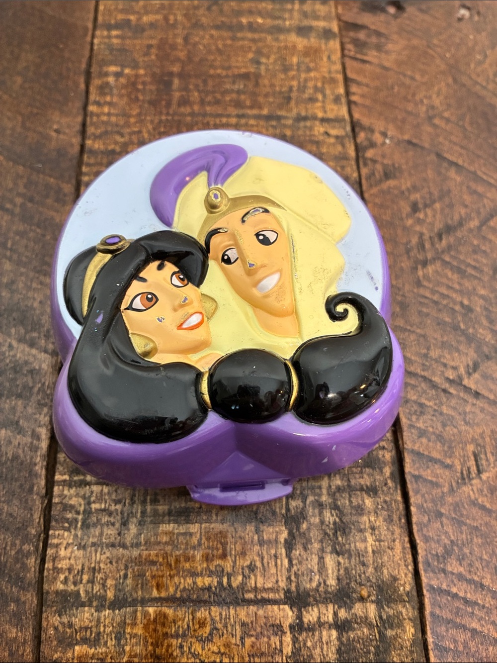 90s Blue Bird Polly Pocket Aladdin Purple Disney W/Characters No Carpet